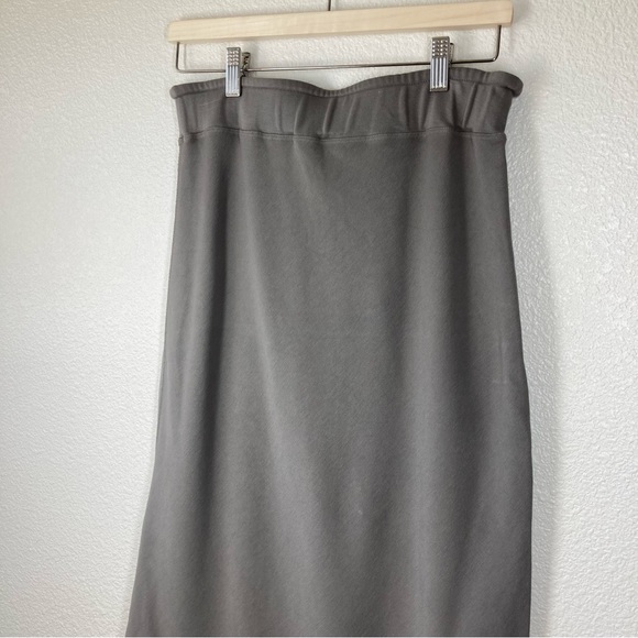 Vulin Midi Skirt Medium Cotton Spandex Stretch Waist Minimalist A Line - Picture 9 of 16